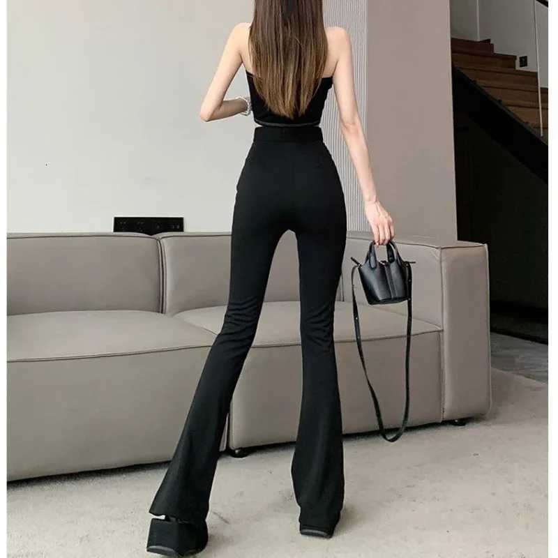 Women's Capris Women's Leggings Pants 2026 Hotsweet Flare Pants Women Summer Thin Sexy Mesh Spliced Black Slim High Waist Solid Hollow Out