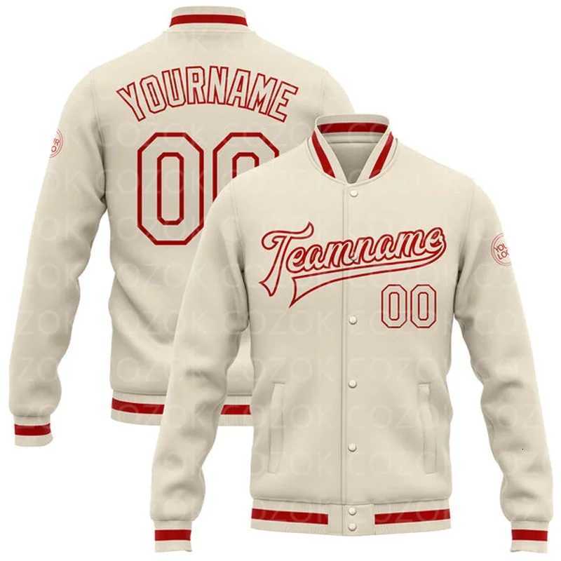 Blends Men's Wool Men's Jackets Custom Blue Red Color 3D Printed Baseball Button et Bomber Full-Snap Varsity Letterman etW261017