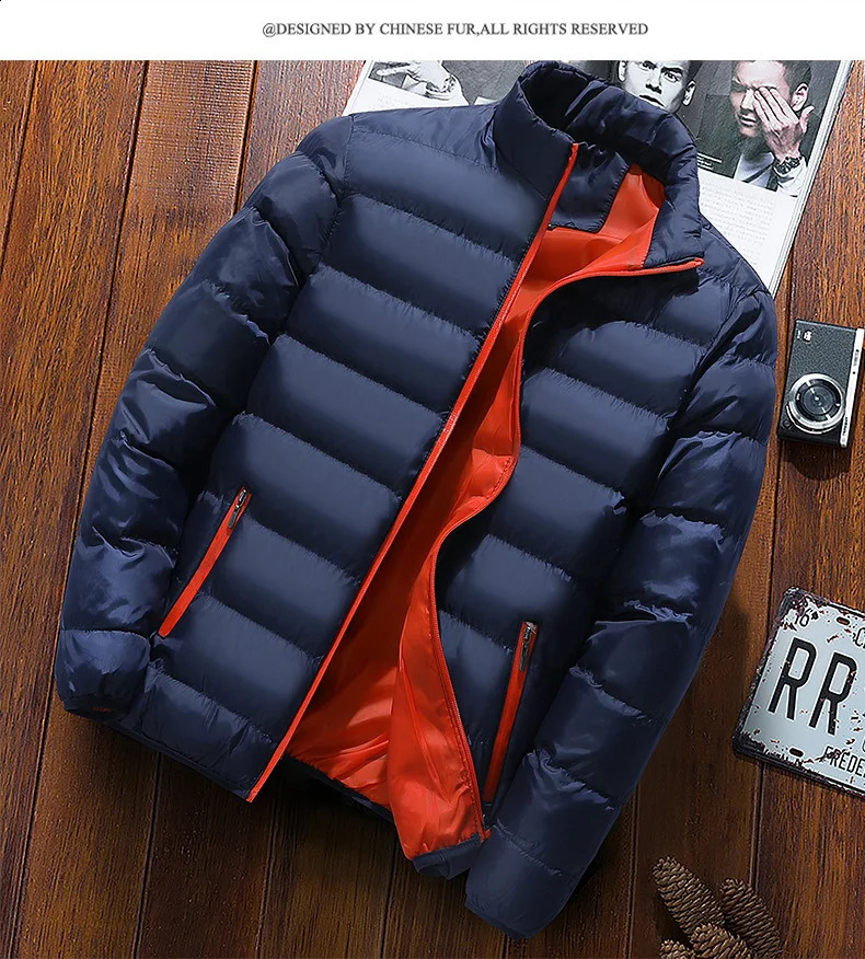 2025 Fashion Zip Winter Jacket Men Women Autumn Coat Male Clothes Thin Style Casual Cotton Jackets 261009