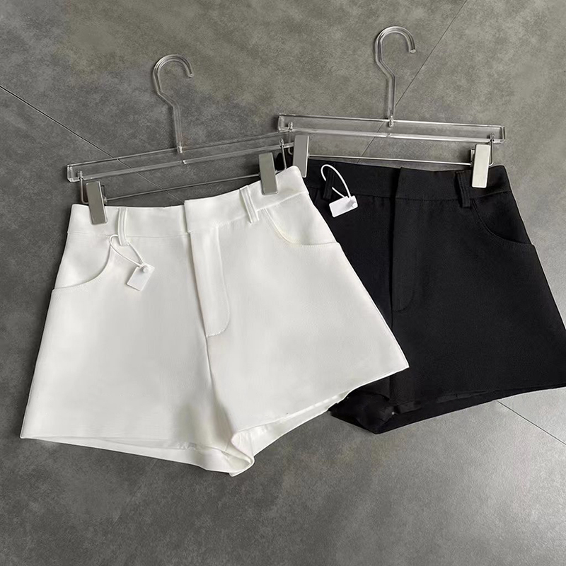 MEXZT Streetwear Black Women Korean Elegant High Waist White Wide Leg Suit Shorts Fashion Sexy Club Slim Hot Short Pants