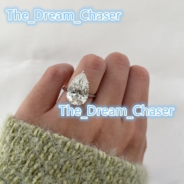 Pear Cut Lab Created Diamond Engagement Jewelry 14K White Solid Gold IGI Certified Lab Grown Diamond Solitaire Ring
