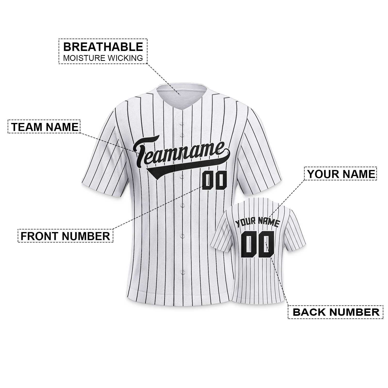 Baseball Men's Custom T-Shirts Women's with Pinstripe Personzed Baseball Shirt Add Team Name Number Baseball Uniform S-4XLW261017