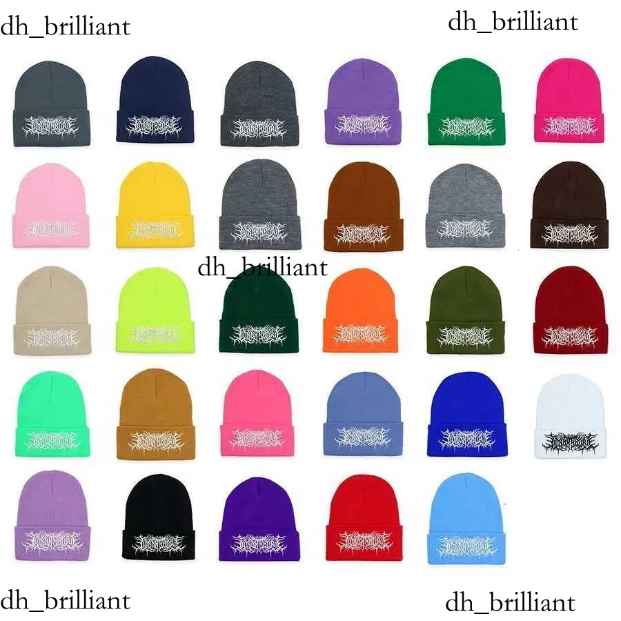 Lorna Shore Beanie Embroidery Grunge Knitted Soft Gothic Y2k Punk Streetwear Winter Hat Unisex Outdoor Sports HatXJ251008 65d Hot