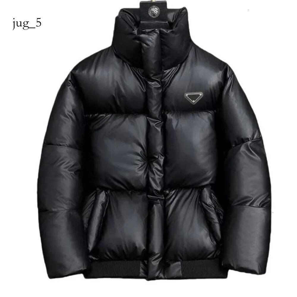 pradmen jacket Designer Down Parkas Puffer Jacket Windbreaker Coat Mens Metal Inverted Triangle Badge Loose Thick Hooded Bodyweary Sleeves 45a