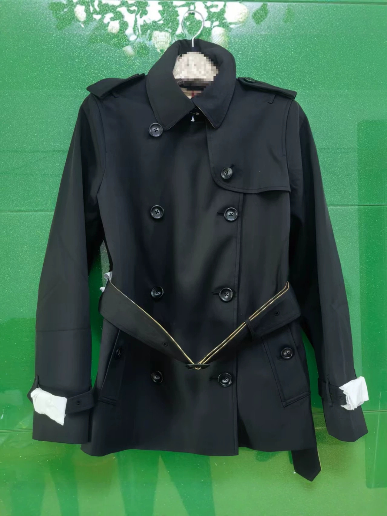 BBR Designer jacket new short trench coat for petite women, British style, spring autumn, double-breasted, waist-cinching, fashionable and versatile