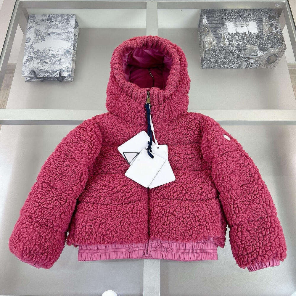 New kids down coat winter hooded baby Jackets kids designer clothes High quality Lamb hair boys girl Outwear
