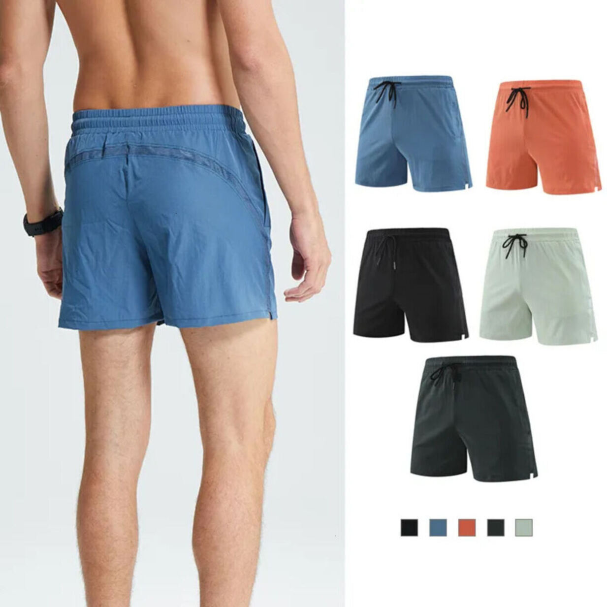 * Soft Breathable Stretchy Yoga Wear Men Summer * Quick Drying Breathable Sports Outdoor Running Marathon Track Pants Elastic * Trainin