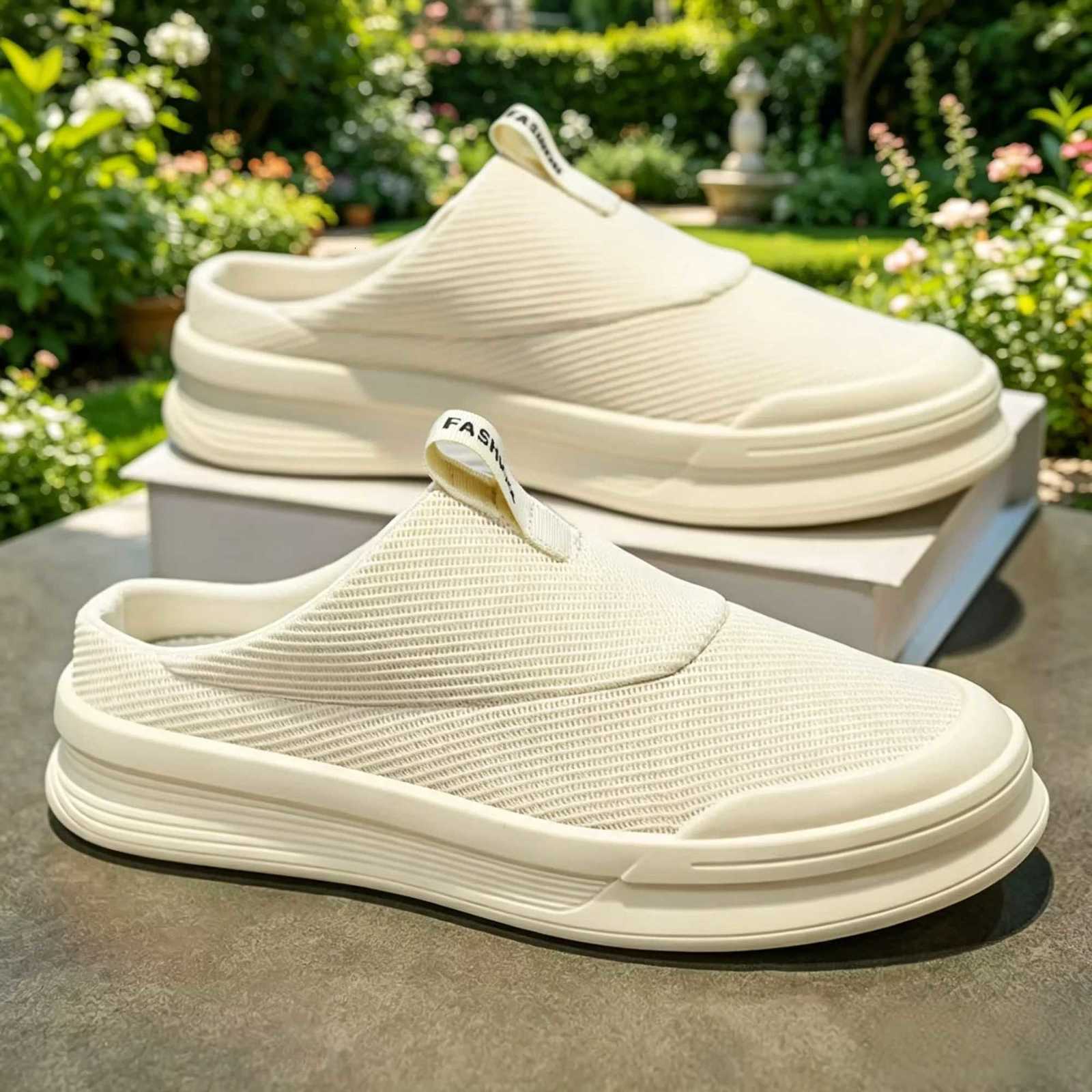 Casual Shoes Summer Half Slipper Men's Shoes Breathable Casual Comfortable Sport Sneakers for Home And Outdoor Use Clearance Free Shipping H261