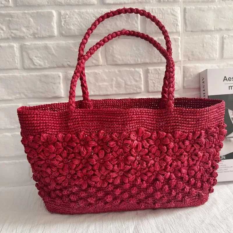 Evening Bags French Versatile Elegant Handbag Hawaiian Style Woven Shoulder Bag Large Capacity Lightweight Commuter Bag Casual Shopper H261016