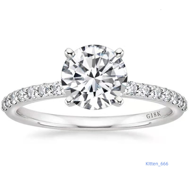 SGARIT Diamond Jewelry Customized 14k/18k White Rose Yellow Gold 2ct VVS Moissanite Engagement Wedding Rings Women Jewellery