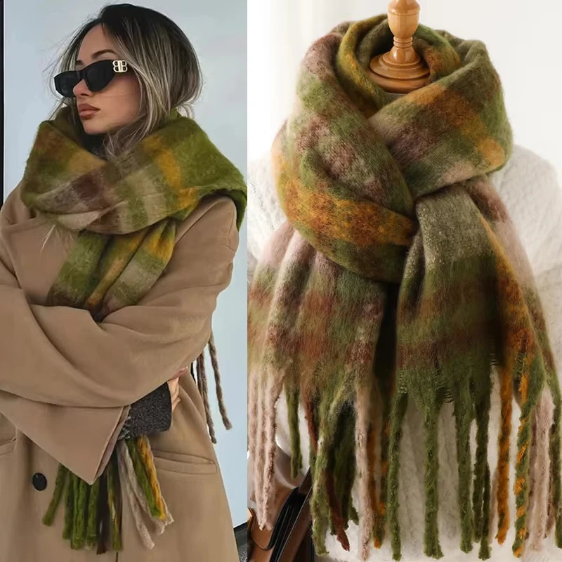 Winter Thick Warm Scarf Women Cashmere Shawl and Wraps Pashmina Neckerchief Bufanda Female Long Tessel Echarpe 2025261016