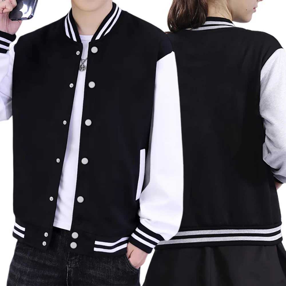 Jacket Men's White Jackets Black Coats 5XL Loose Oversized Clothes Casual Men Women Baseball Clothes Couple Street Coat Warm Fleece JacketsW261