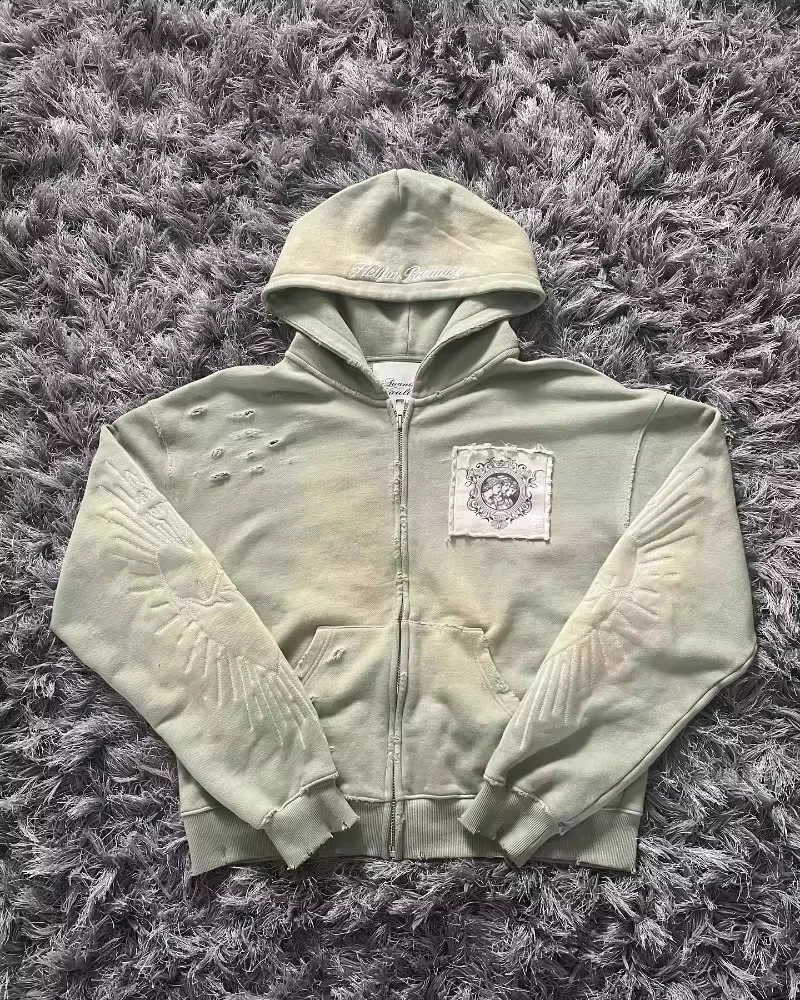 Street Y2K Fashion Joker Fleece Padded Zipper Hoodie Women Harajuku Trend Loose Oversized Sweatshirt Couple Punk Warm 261017