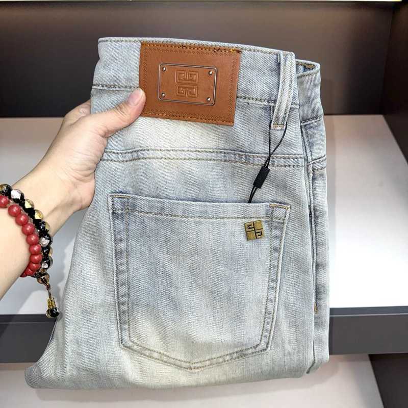 designer Mens Jeans Small and stylish Europeanstyle men jeans suitable for all seasons with retro stretchy washed finish slim and straightleg design