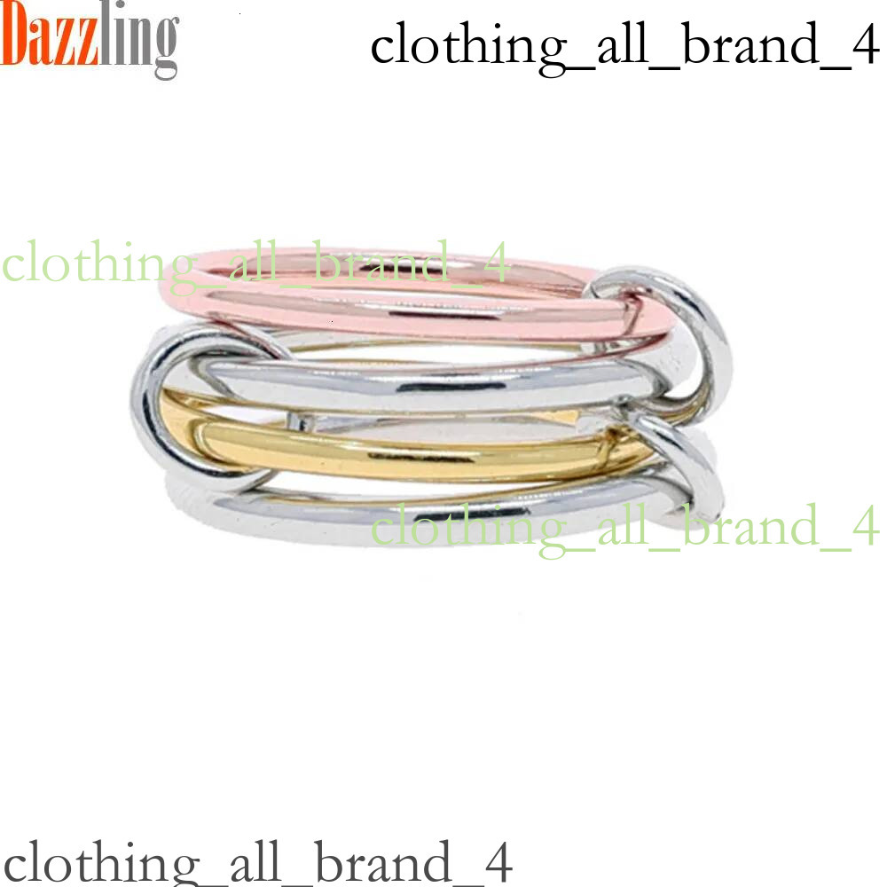 Designer Spinelli Kilcollin New Creative Zircon Stacked Four-Ring Set Finger For Women Fashion Inlaid Diamond Ring Internet Celebrity Accessory 110