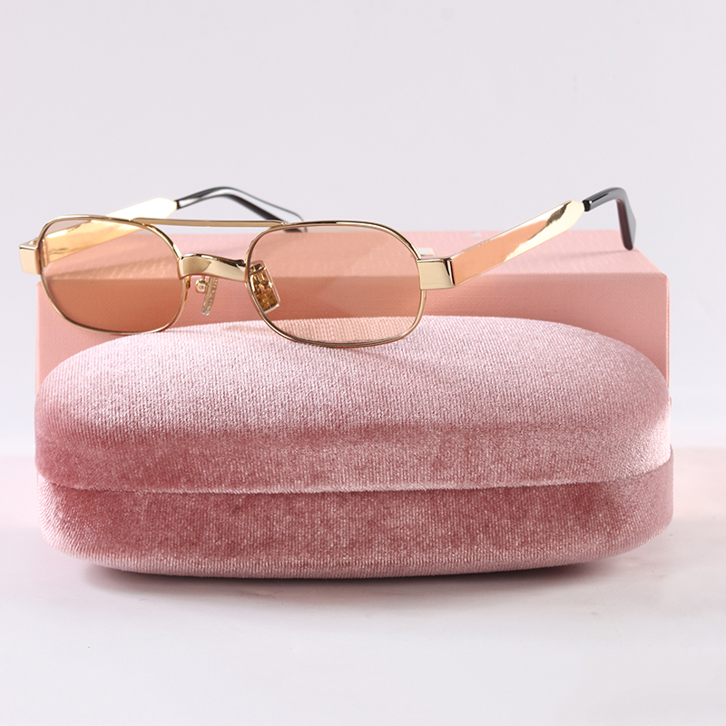 New Oval Small Frame Sunglasses For Women Brand Desinger Alloy Metal Sardine Eyeware Vintage Men Punk Popular Shades Sun Glasses Fashion Sunglasses