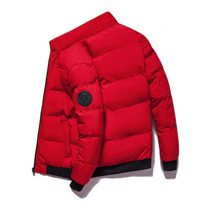 Korean Version Men Winter Stand Collar Padded Coat 2026 Thick Warm Coldproof Cotton Jacket Outerwear Tops 261010