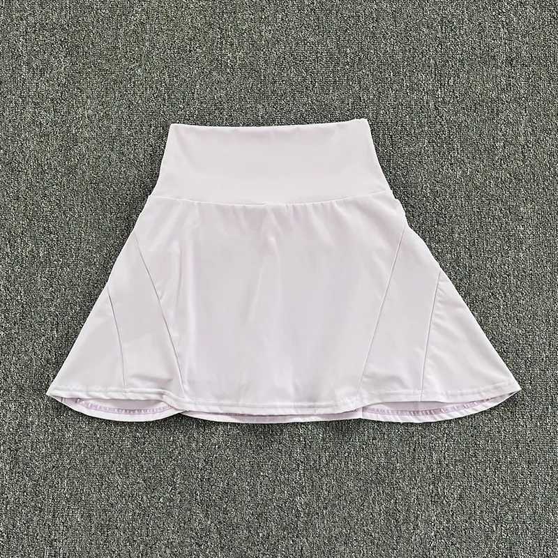Tennis Skirts Waist Women High Skirt Built-in Shorts Anti-chafe A-line Sports Skort Running Fitness Skirt W261017