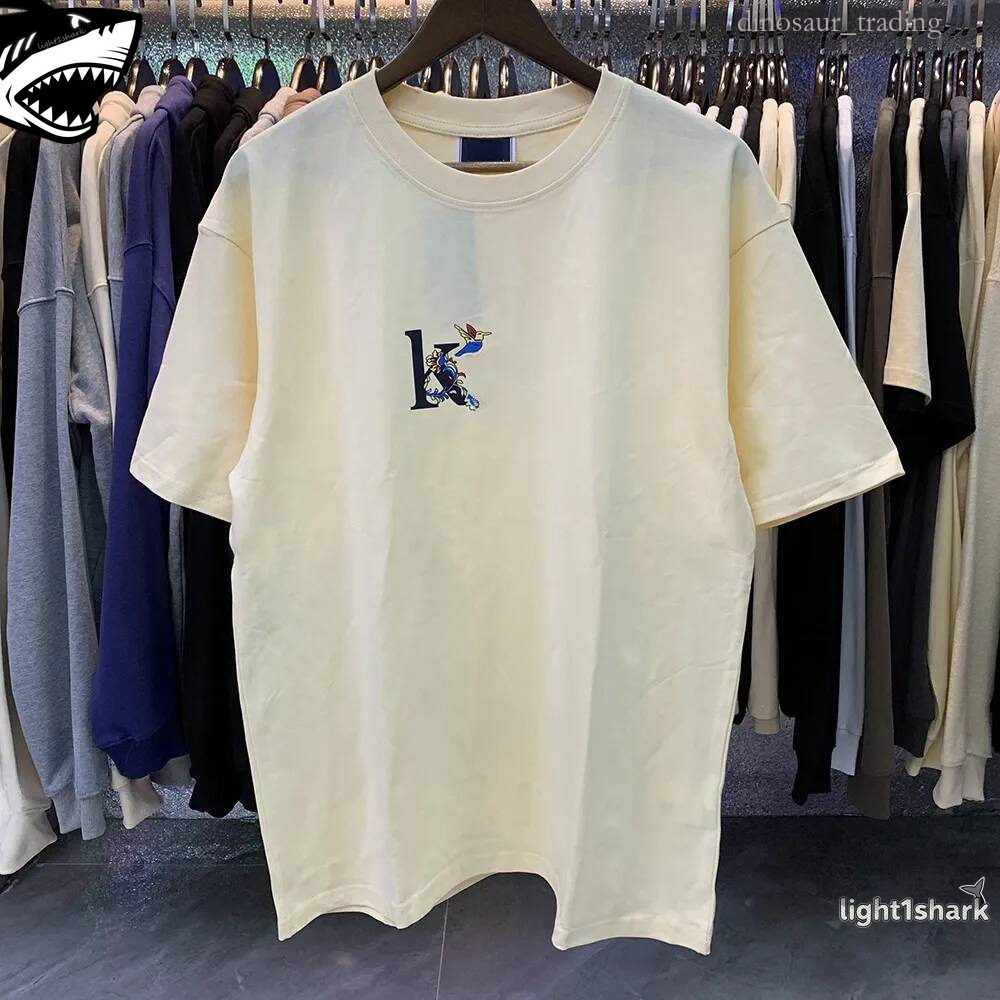 Kithity Brand Designer Men Streetswear Loose Casual Tracksuit Letter Print Graphic Tee Washed Breathable Round Neck Shirts Tshirt 857