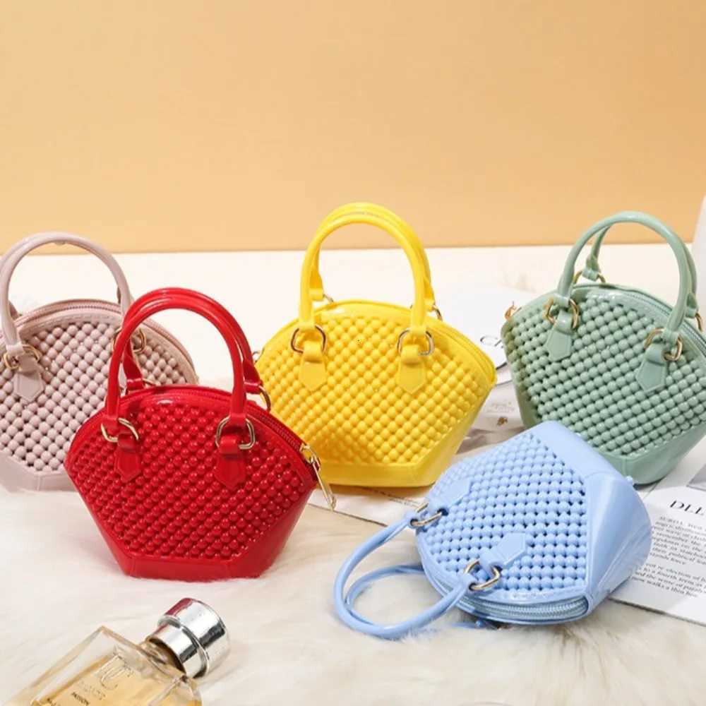 Shoulder Bags Trendy Hand-held Beach Bags Transparent Breathable Crossbody Bag One Shoulder Chain Jelly Bag Swimming Gym H261016