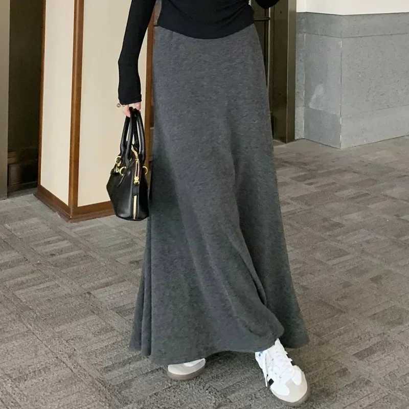 Wrap Skirts Lady Korean Hip Fish Tail Skirts Female High Waist Solid A-line Dress Women Ins Fashion Classic Thin Knitted Skirts W261017