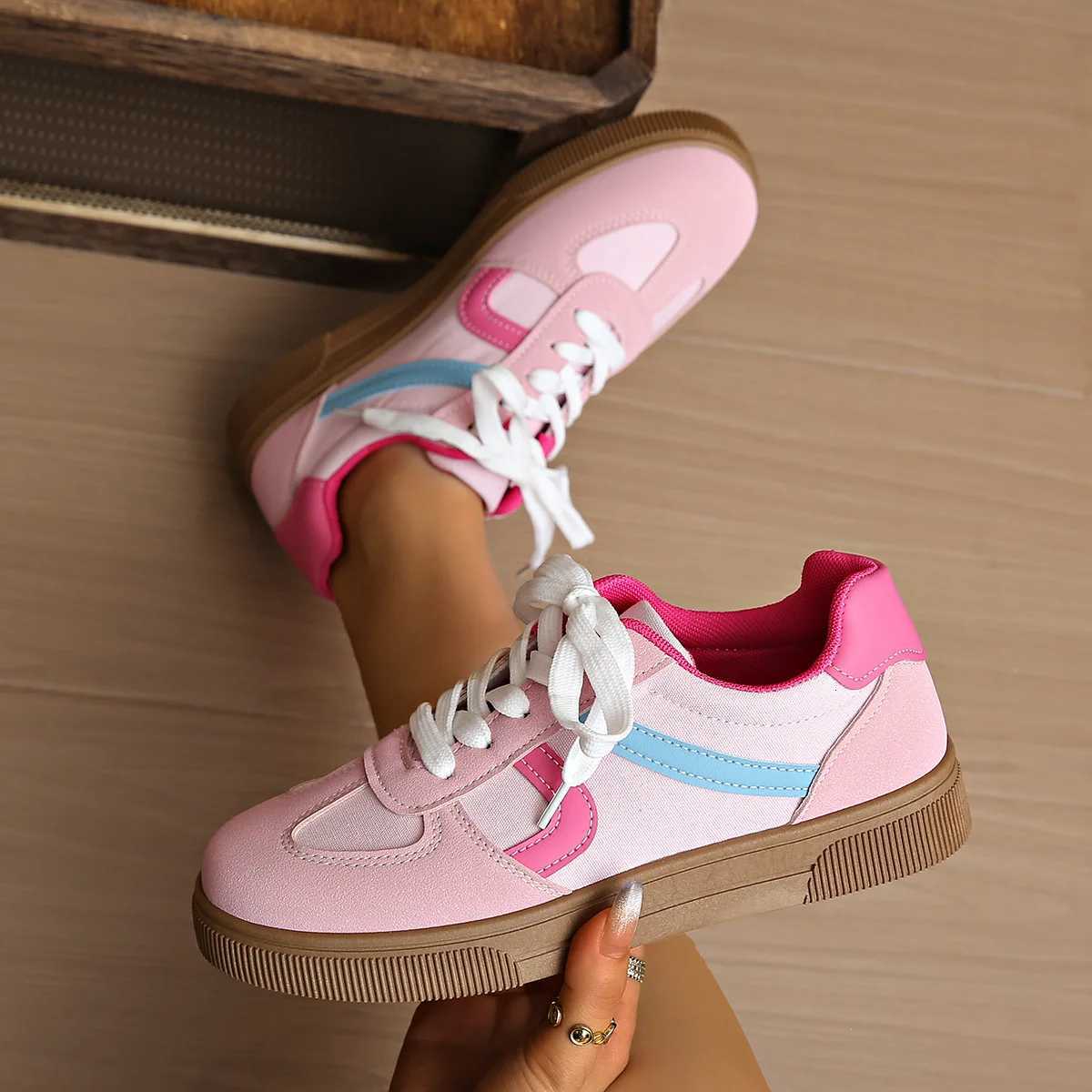 Casual Shoes Women's Flat Bottom Sports Shoes Hot Sale Mixed Colors Spring Autumn New Style Sneakers Casual Leisure Student Flats Rubber Sole H