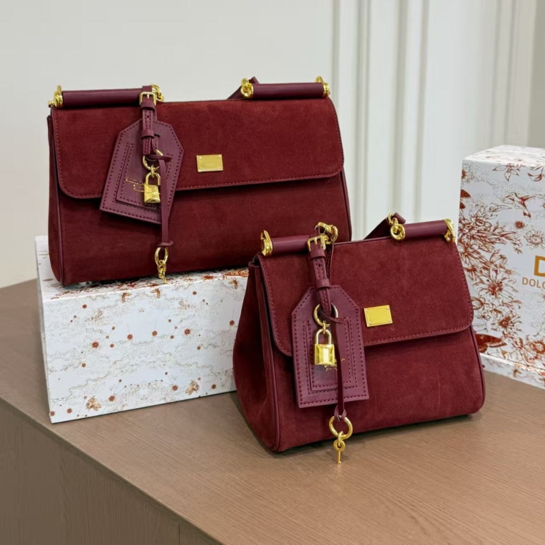 Women Retro Faux Suede Flap Shoulder Bag Decorative Lock Tag Pendant PU Leather Top Handle Handbag Vintage Daily Commute Crossbody Purse for Ladi