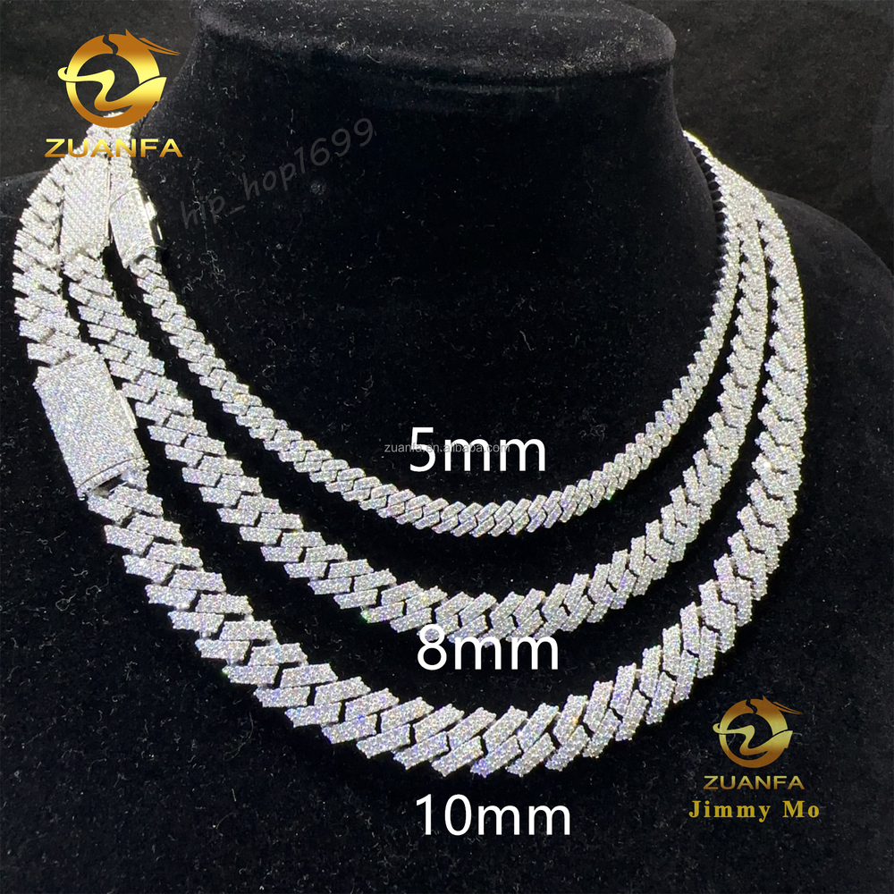Hot Selling Pass Diamond Tester 5mm 8mm 10mm Width Pass Diamond Tester Iced Out Hip Hop FL Moissanite Cuban Link Chain Bracelet