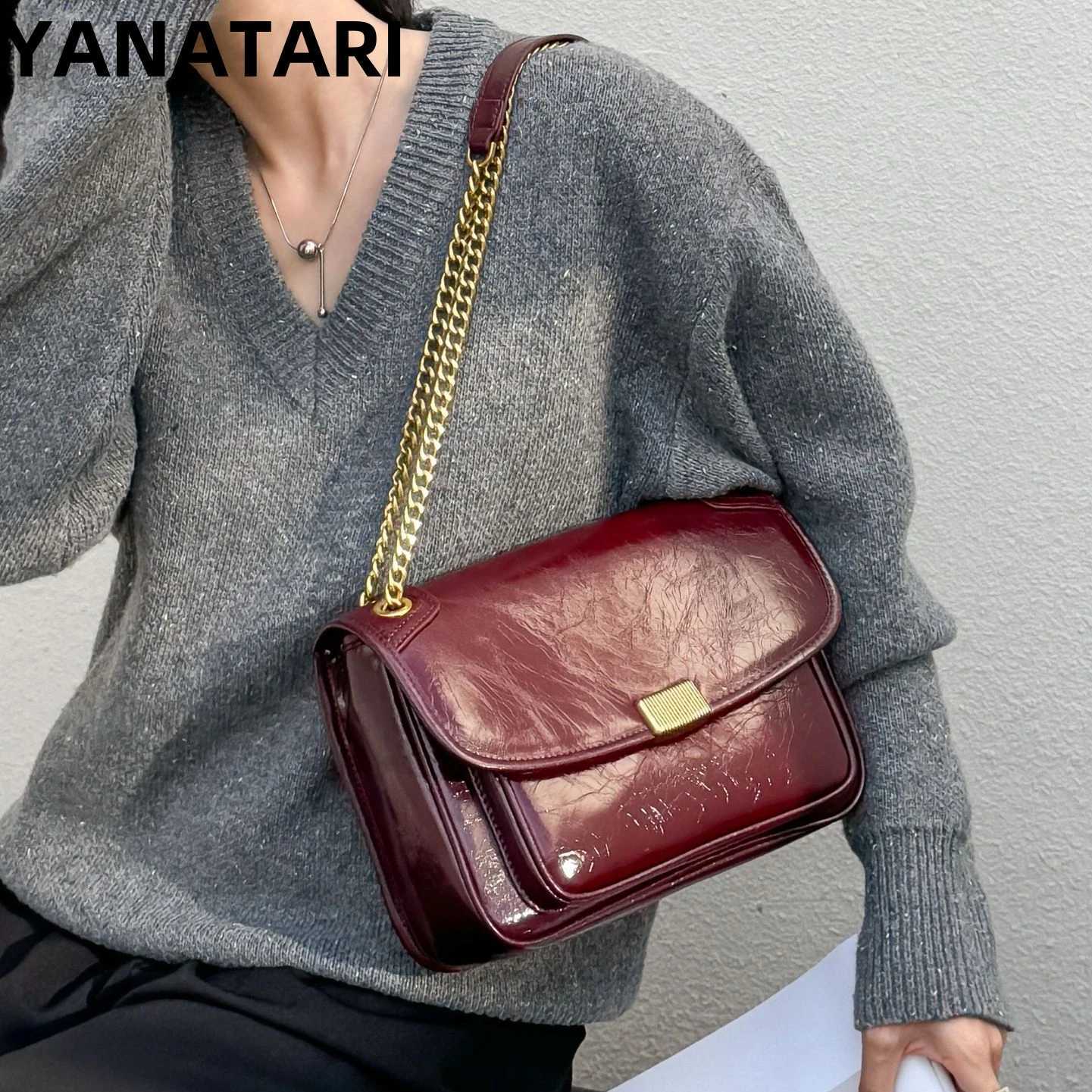 Evening Bags Handbags Female Crossbody Bags Tofu Small Square Shoulder Bag Women Bags New Fashion 2025 Genuine Cowhide Leather Satchel H261016