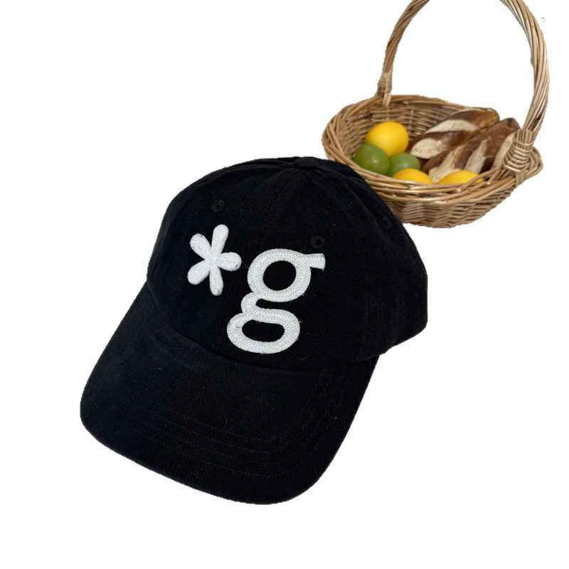 Korean Instagram influencer's same style embroidered duckbill for women niche fashionable versatile decorative sunprotective baseball cap that