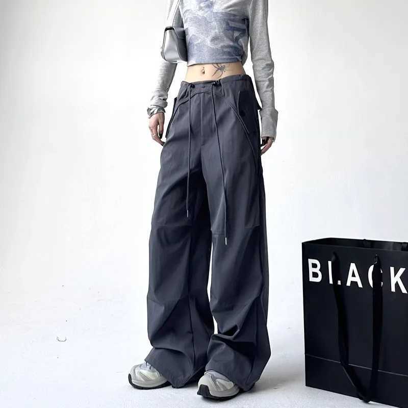 Leggings Women's Pants Capris Women's 2025 Spring Summer New Women's Cargo Pants Loose Wide Leg Style Oversized Sporty Long High Wais