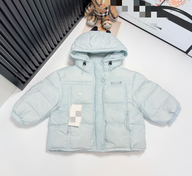 Korean Style Kids Winter Down Coat Hooded Thickened Warm Puffer Jacket Boys Girls Casual Outerwear