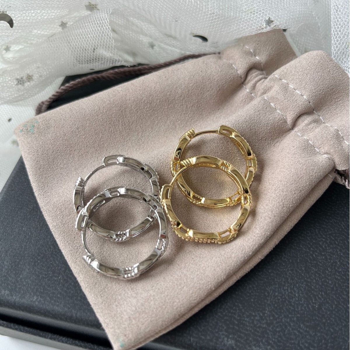 DY Cable Dainty Stud Earings Designer Davidjersey Yurmannn Earring For Woman Diamond Earring DY Light Luxury High-End Earrings Trendy Pig Nose Ear J