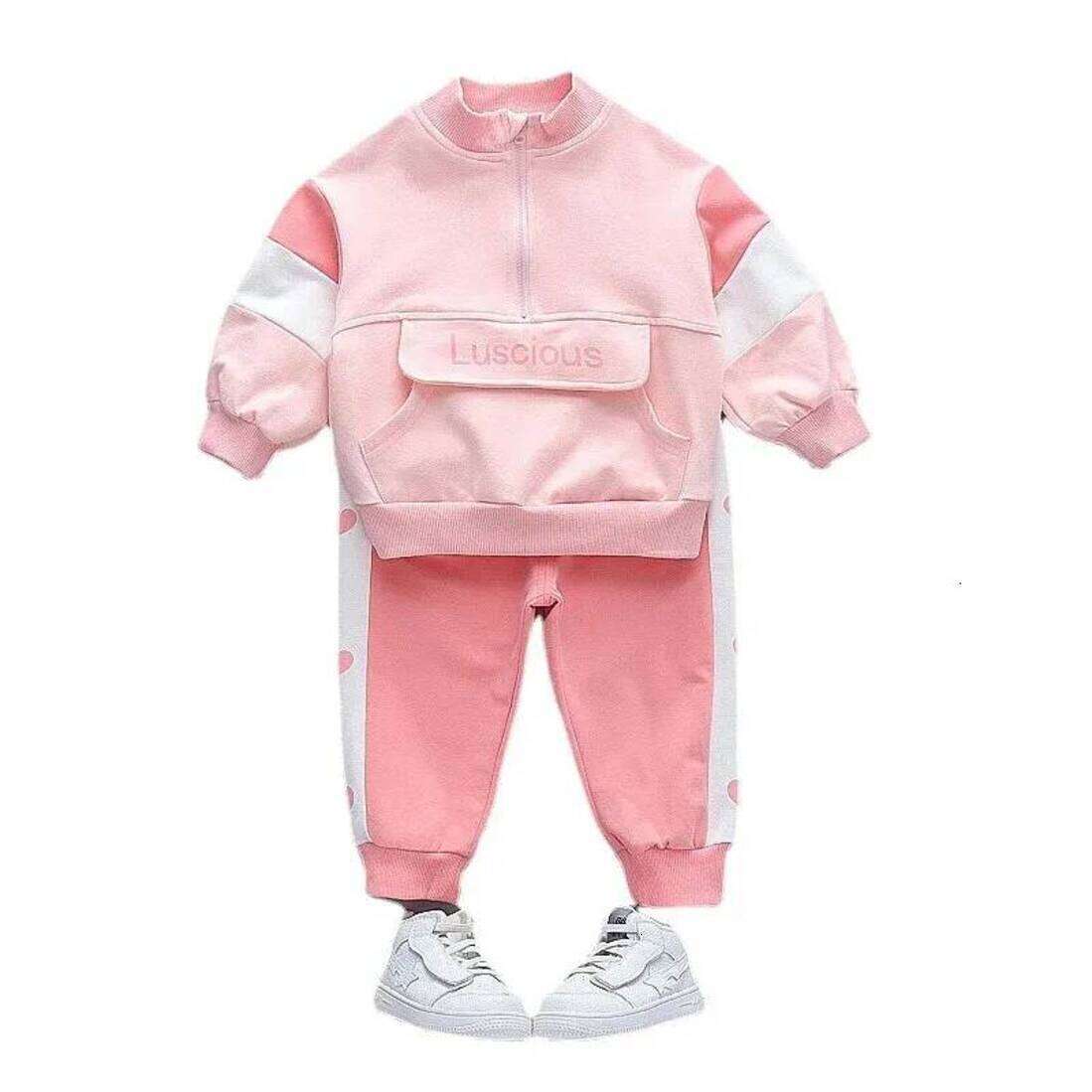 Girls Clothing two piece Set Spring Autumn Baby Girl Clothes Children Casual Jacket Pants 2Pcssets Toddler Sports Costume Infant Outfits Kids Tracks