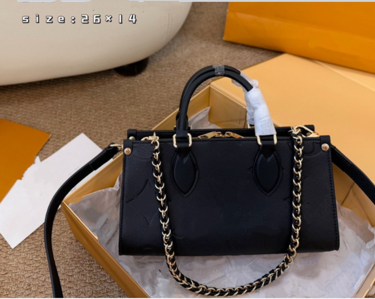Designer bag East West Fashion Handbags Luxury Shoulder Bags Lady Tote Bag Cross Body Women crossbody bag Empreinte Round Wallet 23640 Brown Embosse
