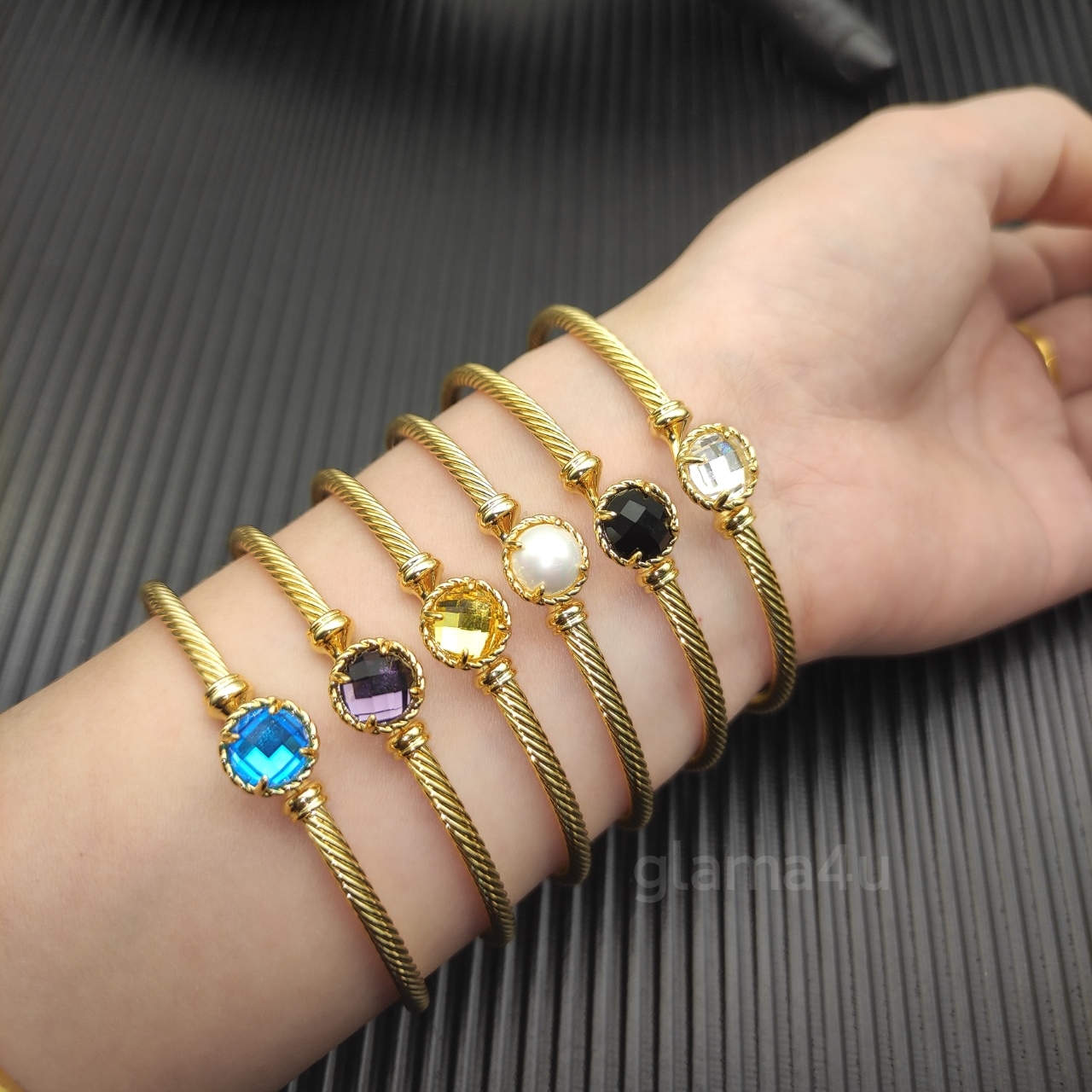 AAA High quality Real Gold Plated cable Bracelet birthstone stackable bracelet jewelry men woman Designer for women men couple unisex luxury jewlery