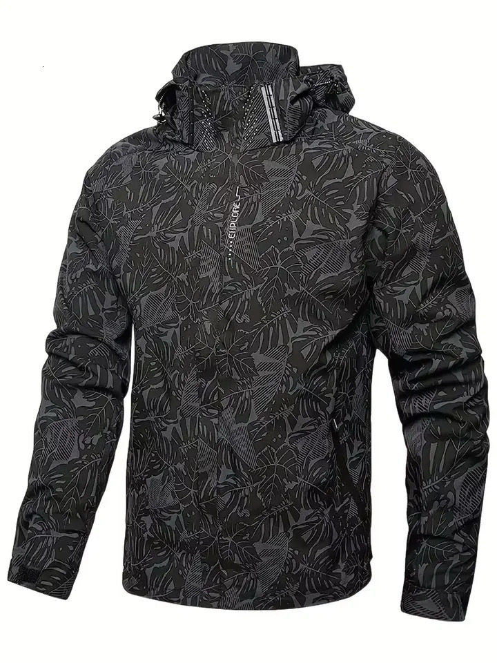 Man 2026 Spring Autumn Leisure And Comfortable Outdoor Zipper Windbreaker Fashion Printed Windproof Jacket 261015