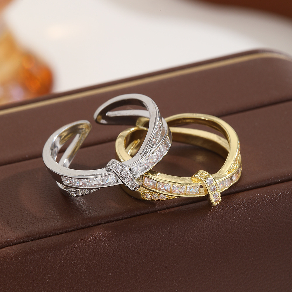 Fashion Designer Rings for Women simple geometric open ring Japanese and Korean light luxury niche index finger ring minimalist style internet celeb