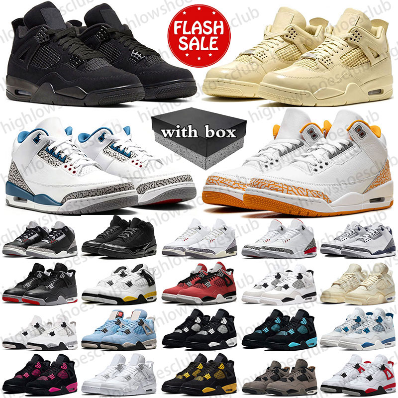 free shipping 3 4 designer basketball shoes j3 j4 mens trainers sneakers True Blue 3s Orange Citrus 4s Amazonas Tour Yellow Toro Bravo women sports