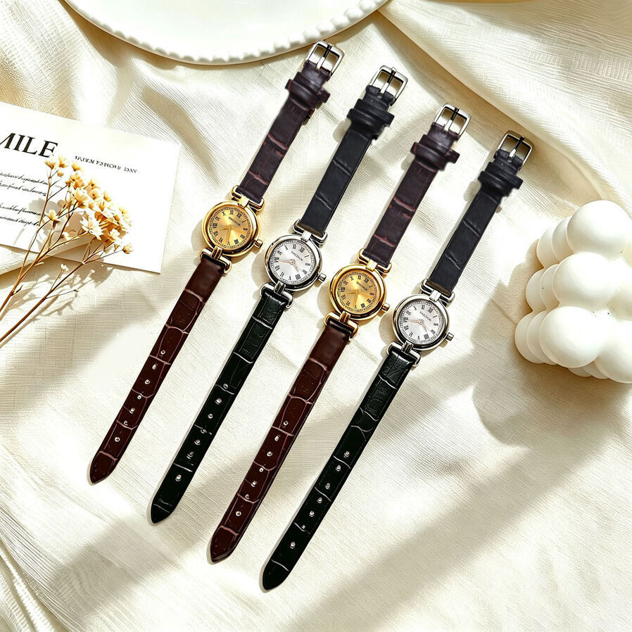 n quartz With A Round Small Dial, Compact, Exquisite, Simple And Versatile, Women's Watch, Korean-Style Quartz Wristwatch D ljh123