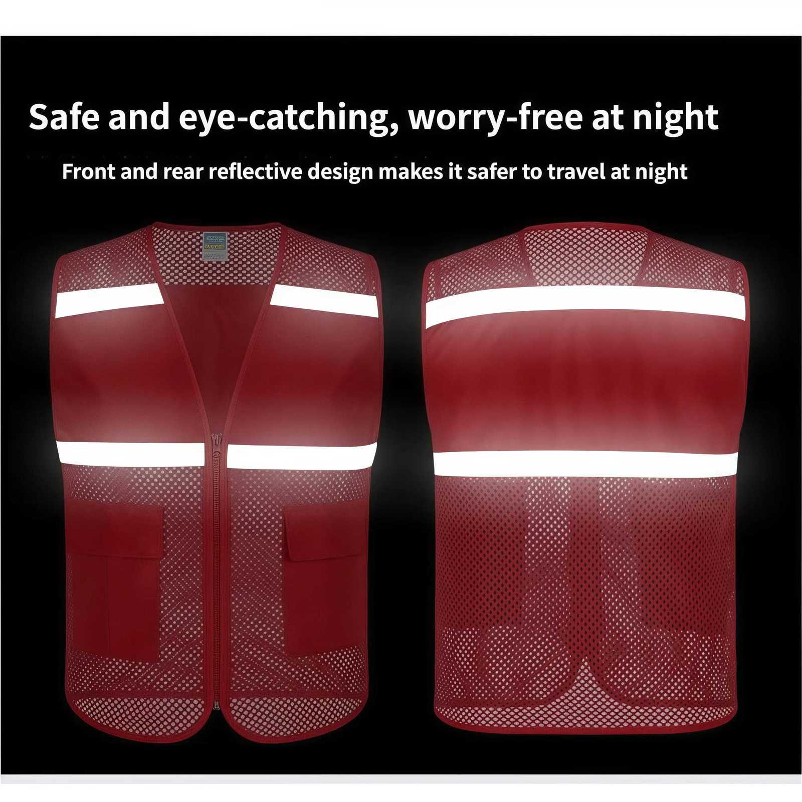 Vests Lightweight and Breathable Men's Mesh Vest Soft Comfortable Wear Pure Color Charity Volunteers Outdoor Ride Bikes CustomW261017