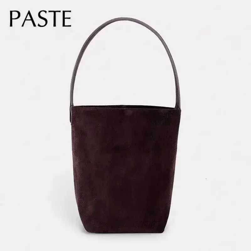 Evening Bags 2025 Winter Comfort and Warmth Color Simple Tote All-Match Matte Thick Suede Leather Women Handbag Armpit Shoulder Bag H261016