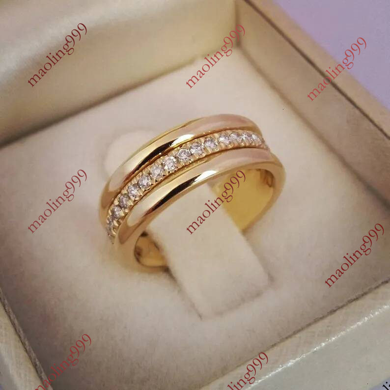 Luxury Brand Designer Huajie Hot Selling European And American Style Simple Gold Jewelry Copper Plated Fashion Trendy Ring