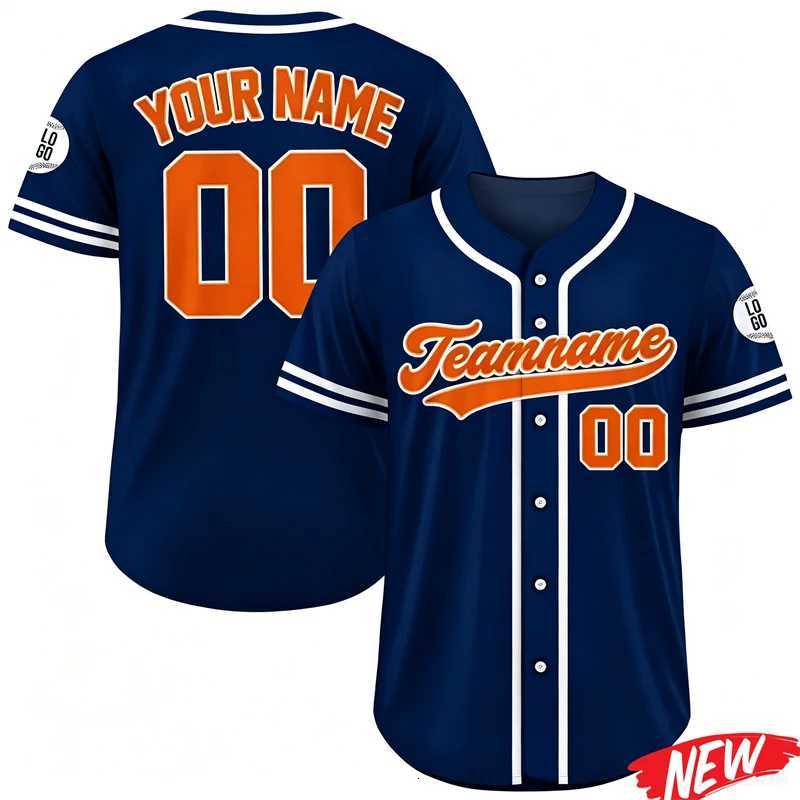 T-Shirts Personalized Baseball For Men's Men Summer Outdoor Sports Button Shirt Custom Team Name Baseball Short Sleeve Oversized ShirtW261017