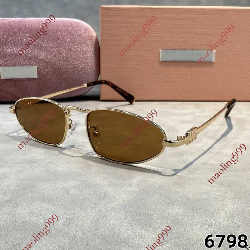 Cat Eye 2026 New Fashion High Quality Ultra Light Titanium Frame Glasses Women Luxury Sunglasses Men Designer Eyewear 6798