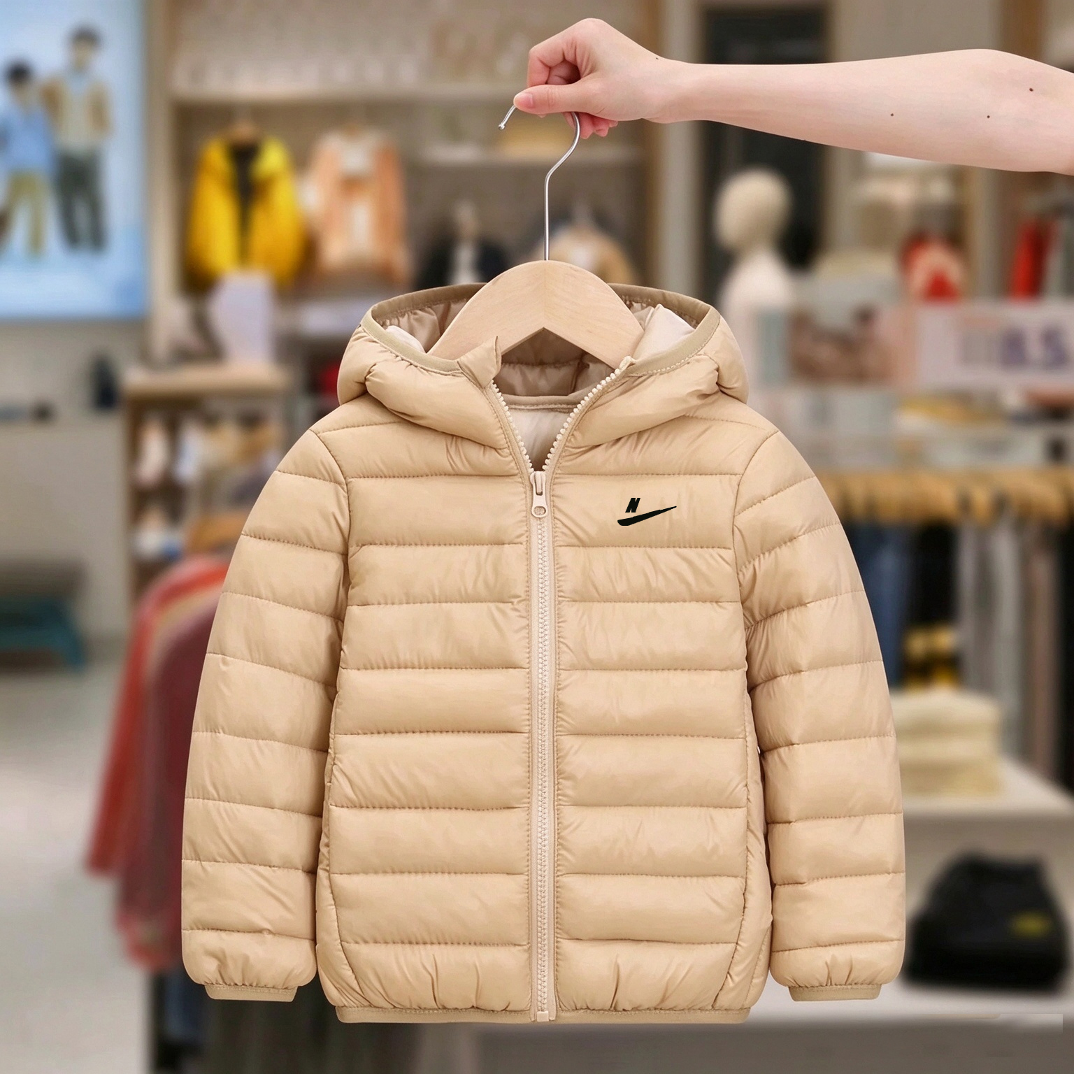 Warm Thick Hooded Children Down Coat Kids Winter Zipper Puffer Jacket Boys Girls Outdoor Outerwear Size 110-150CM