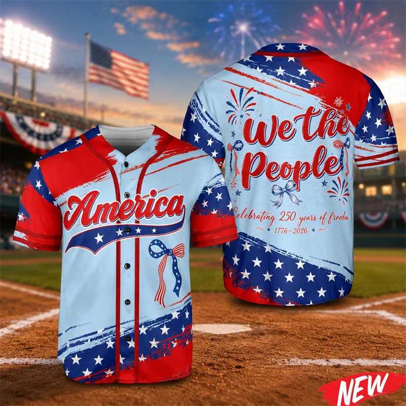 Shirts Men's T-Shirts Men's Casual America 250 Years Baseball For Men Personzed Name USA 250th Anniversary Shirt 1776 -2026 Patriotic Shor