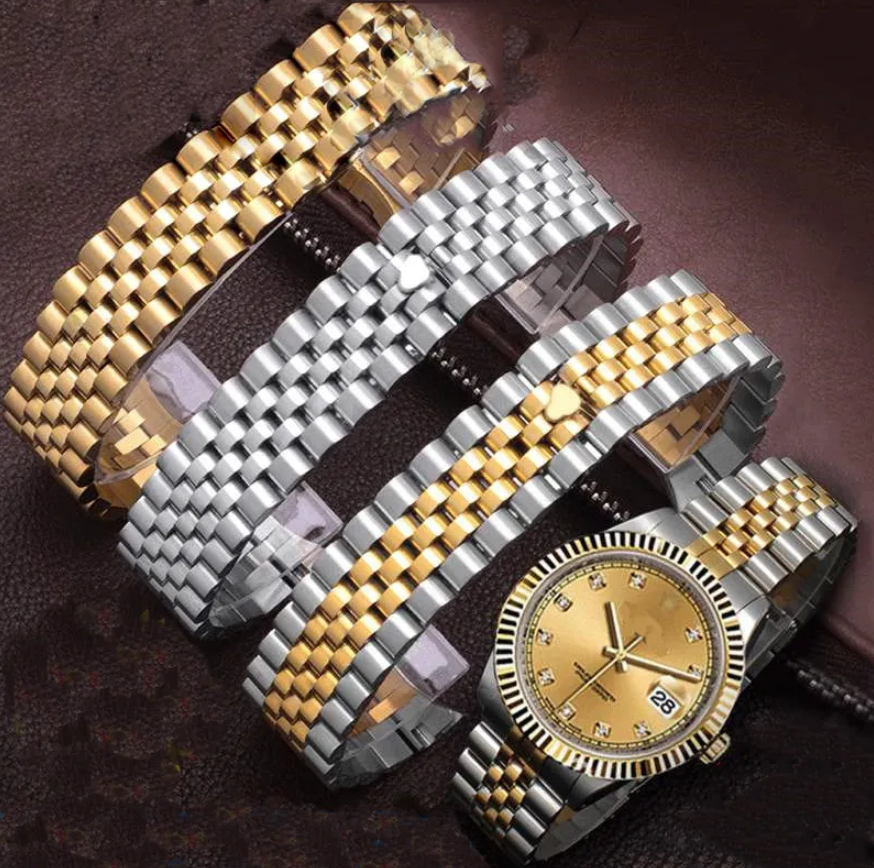 Brand Watch Bands for Rolex Designer Strap Luxury Removable Bracelet 313L Stainless Steel Solid Curved 13mm 17mm 20mm 21mm For Designer Watch gift