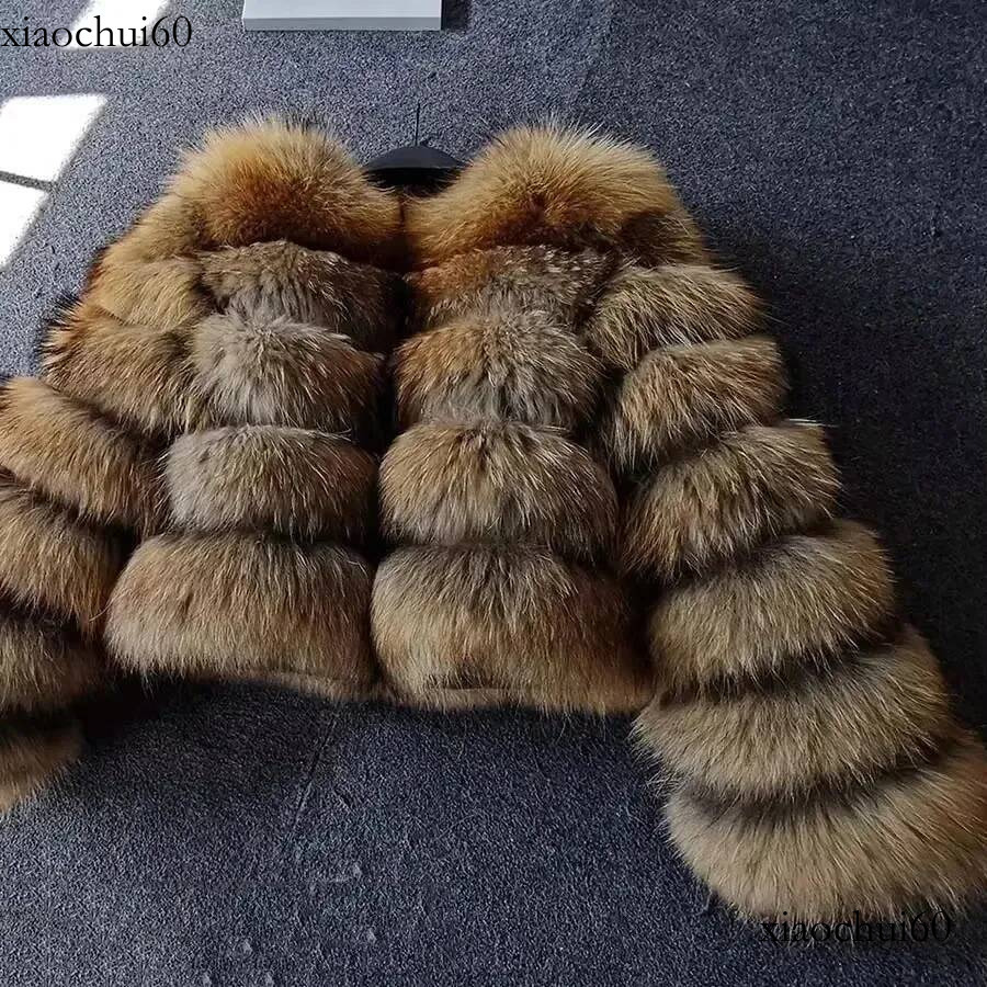 2024 Raccoon Women Winter Fluffy Jacket Thick Warm Furry Outwear Faux Fur Coat363