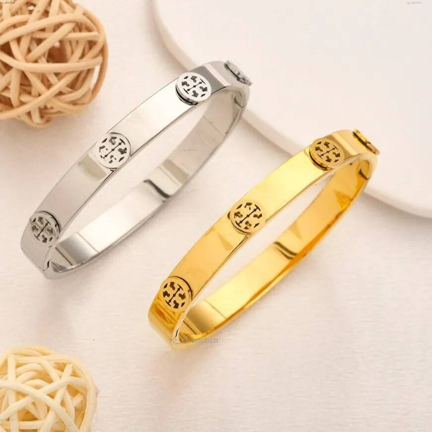 Luxury Stud Bangle for Women 18K Gold Plated Stainless Steel Minimalist Hinged Cuff Bracelet Hypoallergenic Fashion Jewelry